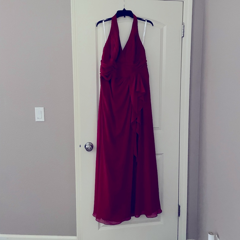 David's Bridal F12688 Halter-top Bridesmaid Dress